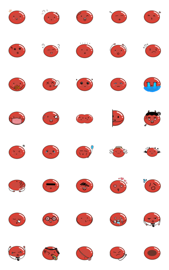 [LINE絵文字]Red blood cellsの画像一覧