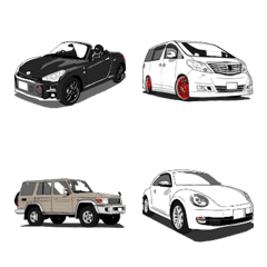 [LINE絵文字] 車好き大集合絵文字の画像