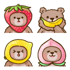 [LINE絵文字] Q BEAR -  Fruitの画像