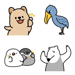 ゆるいシュール動物たちの絵文字の絵文字メイン画像