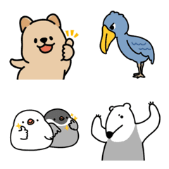 [LINE絵文字] ゆるいシュール動物たちの絵文字の画像