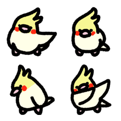 [LINE絵文字] かわいいオカメインコの絵文字の画像