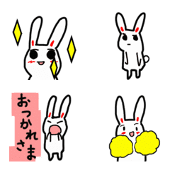 [LINE絵文字] 動くうさぎのかわいい絵文字ですの画像