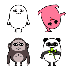 [LINE絵文字] 豆人間と豆動物の画像
