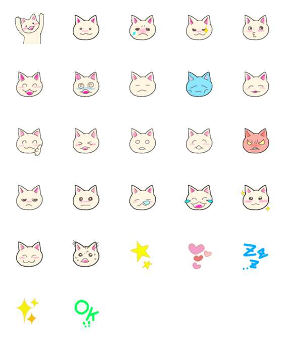 [LINE絵文字]ほんにゃりねこの画像一覧