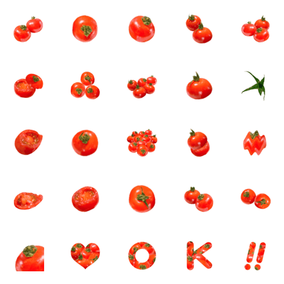 [LINE絵文字]プチ トマト です 野菜 とまとの画像一覧