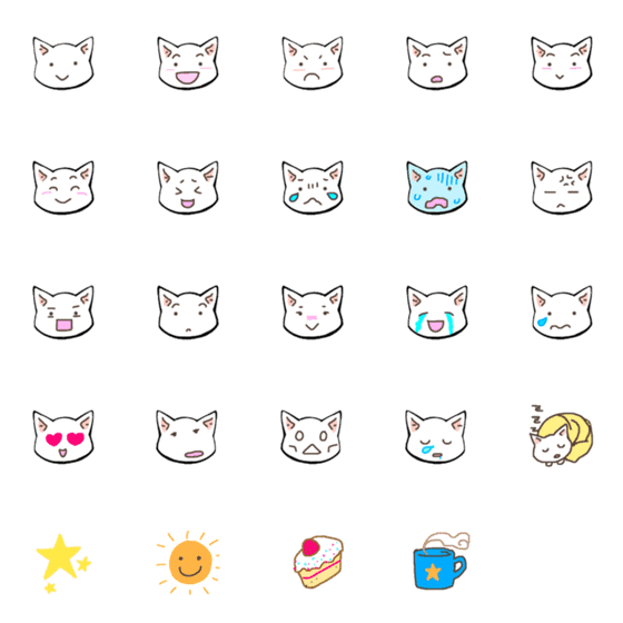[LINE絵文字]しろねこゆりねの画像一覧