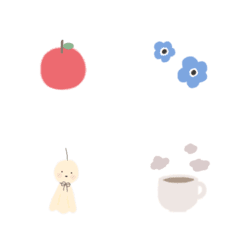 [LINE絵文字] mini emoji   北欧風 spring .*   [修正版]の画像