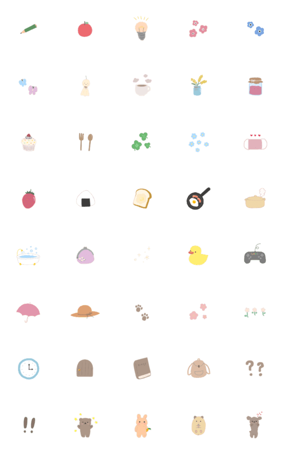 [LINE絵文字]mini emoji   北欧風 spring .*   [修正版]の画像一覧