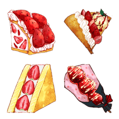 [LINE絵文字] spring strawberry sweetsの画像