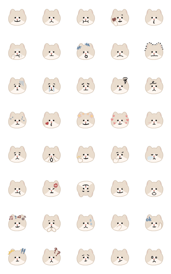 [LINE絵文字]Daily Cat Emojiiiの画像一覧