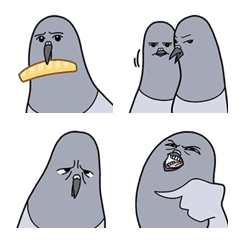 [LINE絵文字] Square pigeonの画像