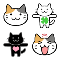 [LINE絵文字] 三毛顔と10猫の画像