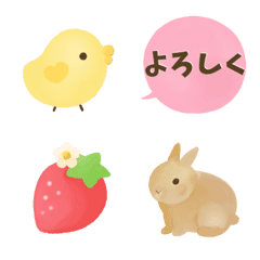 [LINE絵文字] 春色♡水彩絵文字の画像