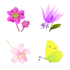 [LINE絵文字] 春の花たちの画像