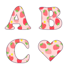 [LINE絵文字] strawberry decoration deco emojiの画像