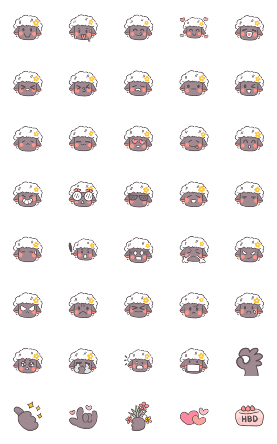 [LINE絵文字]Emoji sheep  sheep 001の画像一覧
