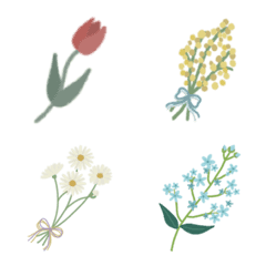 毎日使えるお花の絵文字の絵文字メイン画像