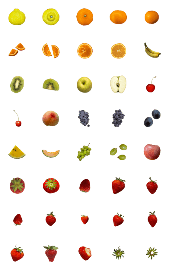 [LINE絵文字]フルーツいっぱいの画像一覧