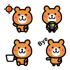 [LINE絵文字] 動く！毎日使える♥クマの画像