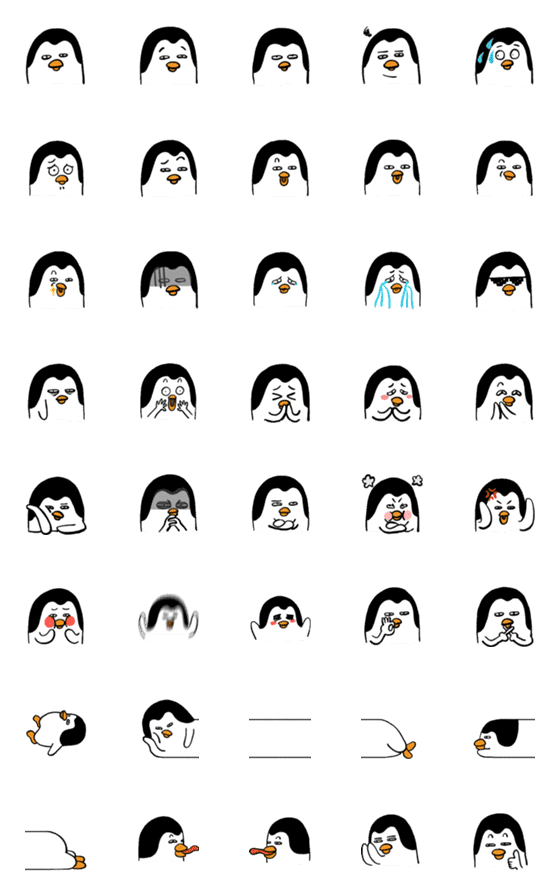 [LINE絵文字]pokerface penmoji(revise version)の画像一覧