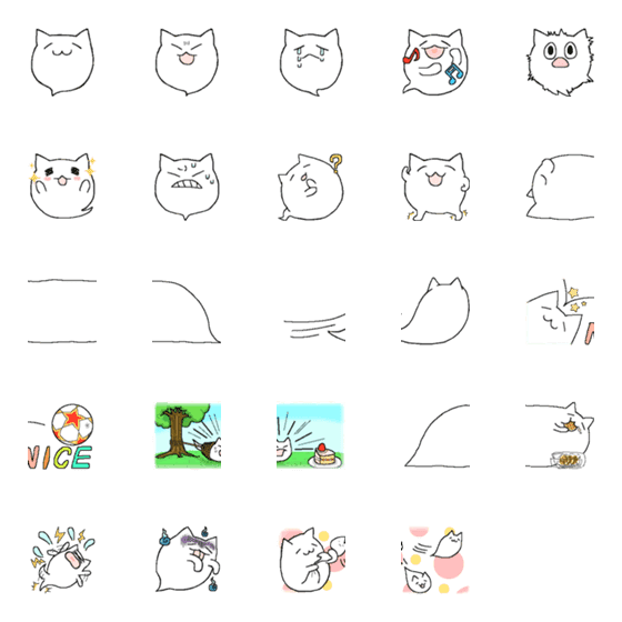 [LINE絵文字]ねこなオバケ絵文字の画像一覧