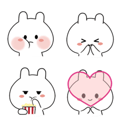 [LINE絵文字] Rice Rabbit Animated Emojiの画像