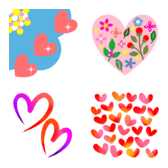 [LINE絵文字] ♡♡♡♡LOVEハート大好き絵文字♡♡♡♡の画像