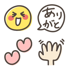 [LINE絵文字] シンプルdeかわいい！絵文字の画像