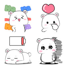 [LINE絵文字] White Mouse 2 : Animated emojiの画像