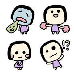 [LINE絵文字] 動く▶︎ほんわか♡ボブ女の子の画像