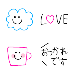 [LINE絵文字] シンプル線画絵文字です＊の画像