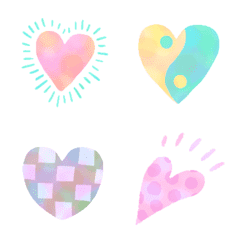 [LINE絵文字] 動く♥カラフルハートがいっぱい♥の画像
