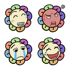 [LINE絵文字] FaFa Flower Emojiの画像