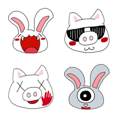 [LINE絵文字] Rabbit Pigの画像