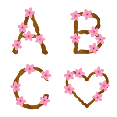 桜のアルファベット絵文字の絵文字メイン画像