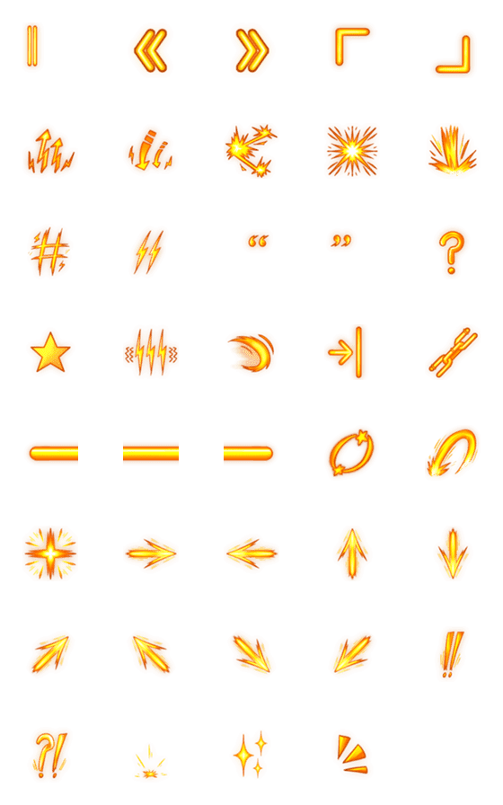 [LINE絵文字]Glowing rp set！の画像一覧