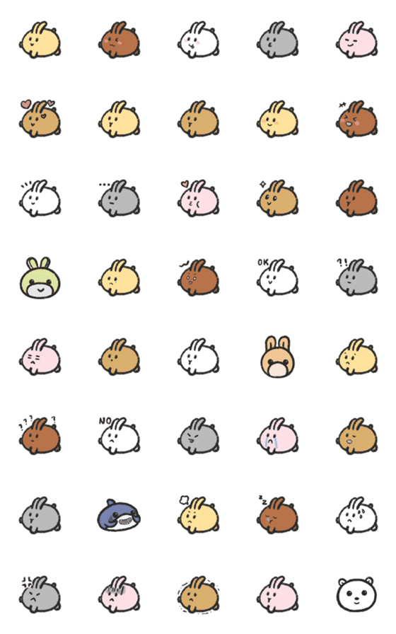 [LINE絵文字]Jelly Bean Bunnyの画像一覧