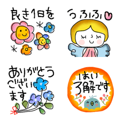 [LINE絵文字] ✳︎挨拶できるスタンプ絵文字✳︎の画像