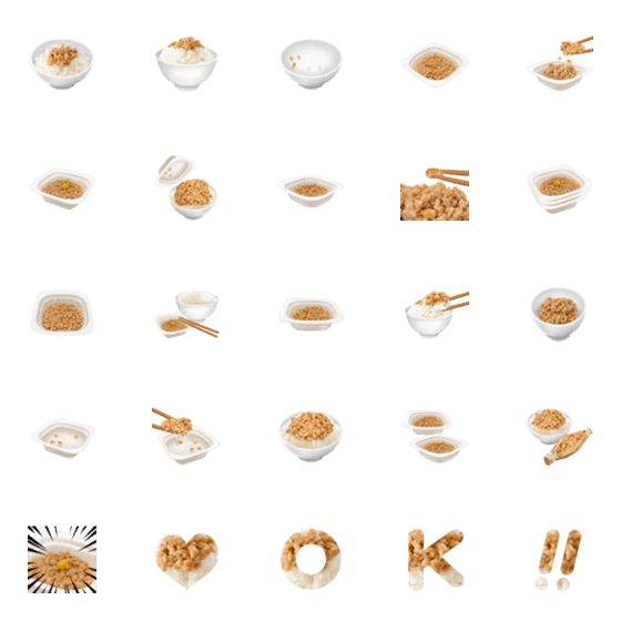 [LINE絵文字]納豆 です ひきわり ご飯の画像一覧