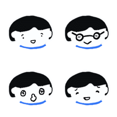 [LINE絵文字] ブルー好きのボブッ子絵文字の画像