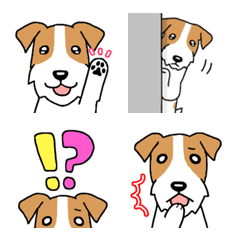 [LINE絵文字] 犬種別絵文字毎日ジャックラッセルテリアの画像