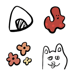 [LINE絵文字] Onigiri with his ulgy friends 01の画像