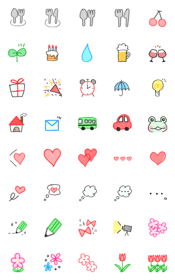 [LINE絵文字]my pencil emoji No.1- Modified versionの画像一覧