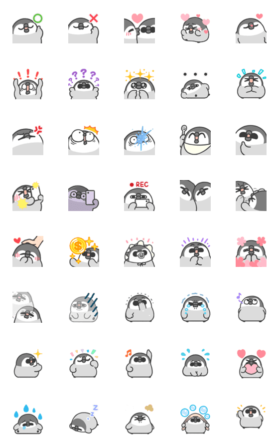 [LINE絵文字]PP mini Animated Emojiの画像一覧