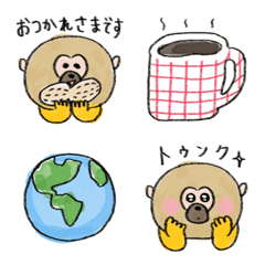 [LINE絵文字] やっぱりリスザルの画像