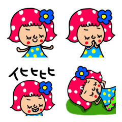 [LINE絵文字] riekimの水玉ちゃん絵文字の画像