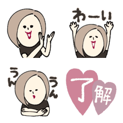 [LINE絵文字] 【動く】ゆるかわ まろ姐さん♡の画像