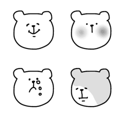 [LINE絵文字] シンプルにクマの画像