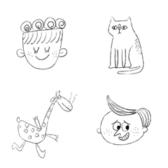 [LINE絵文字] ava's scribble 1の画像